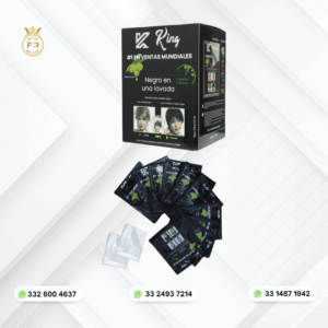 Shampoo con tinte negro King Sobres | 64 cajas